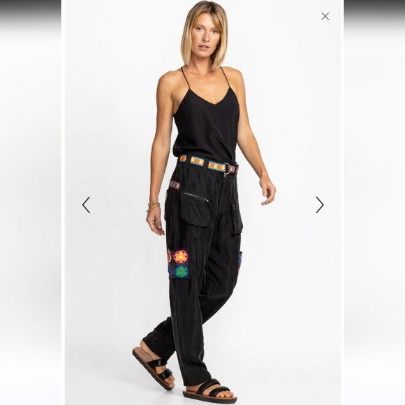 Johnny Was PINTORA CROCHET PANT drawstring belted pant women's  XL new - Picture 1 of 13